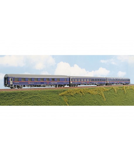 ACME H0 55316 - ÖBB Set da 3 pz.,1 c.za notte e 2 c.ze. cuccette in livrea Nightjet, ep. VI