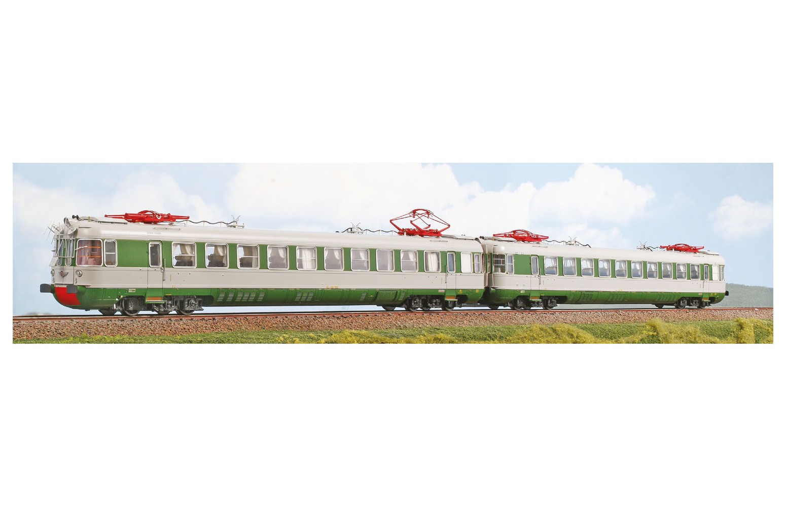 ACME H0 70033 - Set di due elettromotrici ALe 601 008 e 010, nella composizione della corsa prova di Alta Velocità