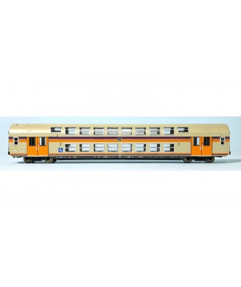 VITRAINS H0 3425 - Carrozza 2 piani "Casaralta" 2a cl. livrea origine, con illuminazione, FS Ep. IV-V