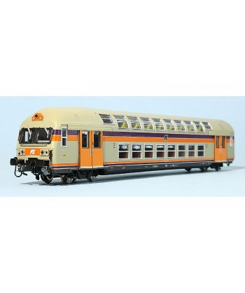 VITRAINS H0 3426 - Carrozza Pilota 2 piani "Casaralta" 2a cl. livrea origine, con illuminazione, FS Ep. IV-V