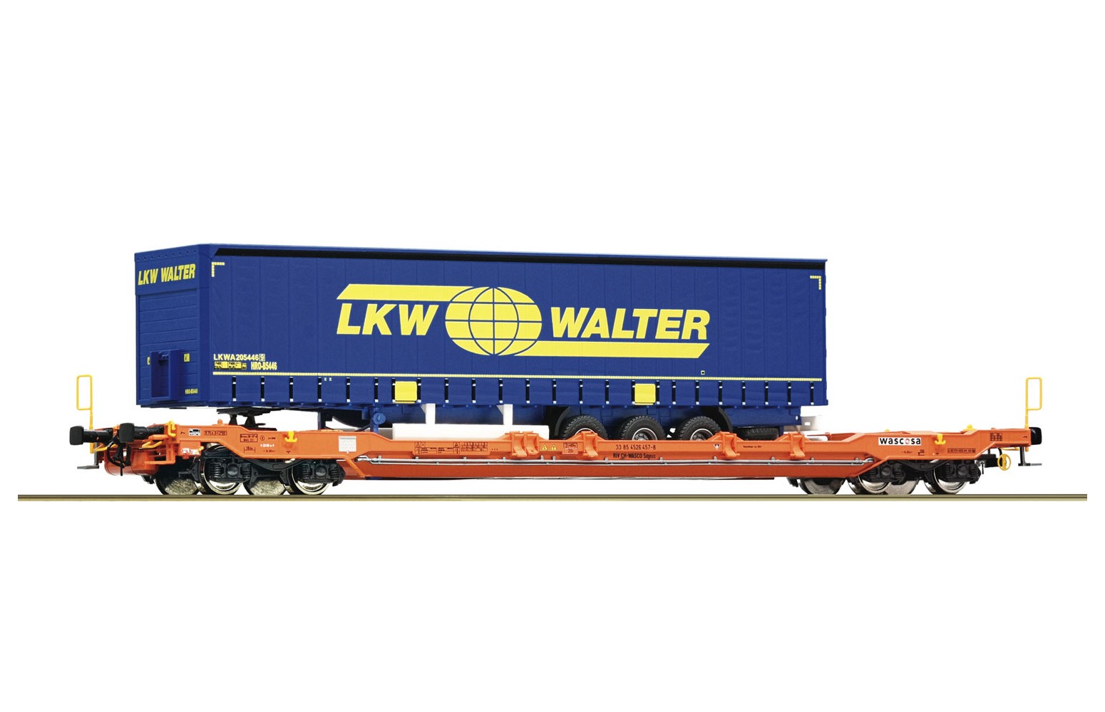 ROCO H0 6600063 Carro a tasca, tipo Sdgnss/T5 della Wascosa con carico Walter - ep. VI