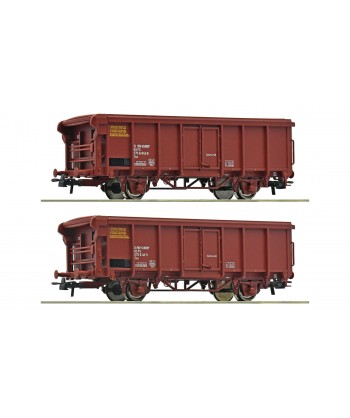 ROCO H0 6600082 Set 2 carri tipo Tms con tetto apribile, FS Ep, IV