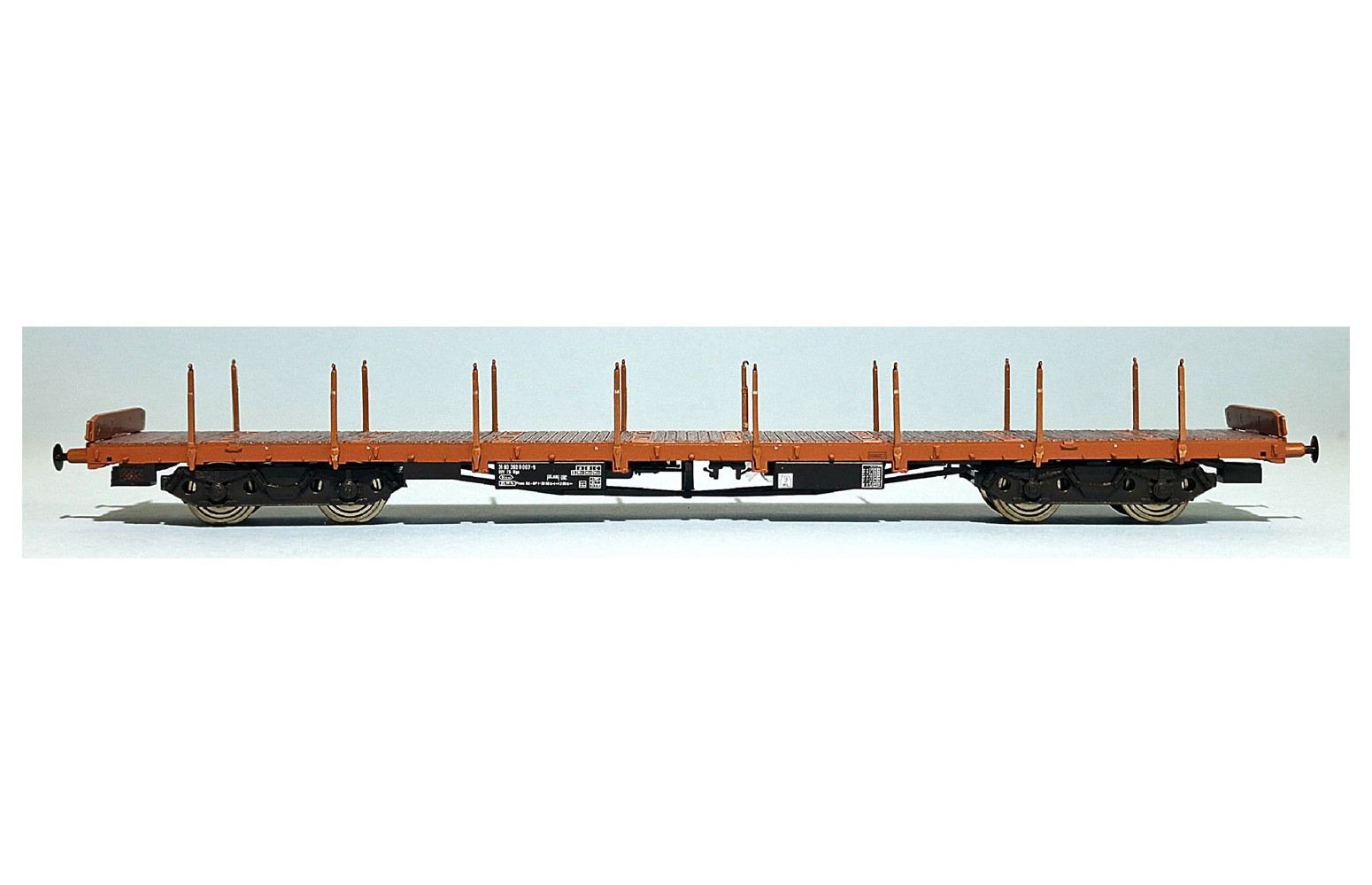 VITRAINS H0 3337 Carro pianale Rgs rosso vagone, carrelli Ore, FS Ep. IV