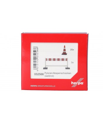 HERPA 052566 - Accessori: 5 barriere e 20 coni traffico - 1:87