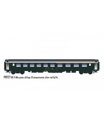 PIRATA H0 PI9727 - Carrozza UIC-X RIC ABm 1/2a cl, verde, Tetto Argento, SBB Ep.IVa