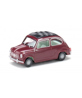 WIKIING 009908 - Fiat 600 con tettuccio, rosso vino - 1:87