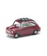 WIKIING 009908 - Fiat 600 con tettuccio, rosso vino - 1:87