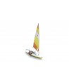 ARTITEC 387.593 - Barca a vela Laser con velista, resina , H0-1:87