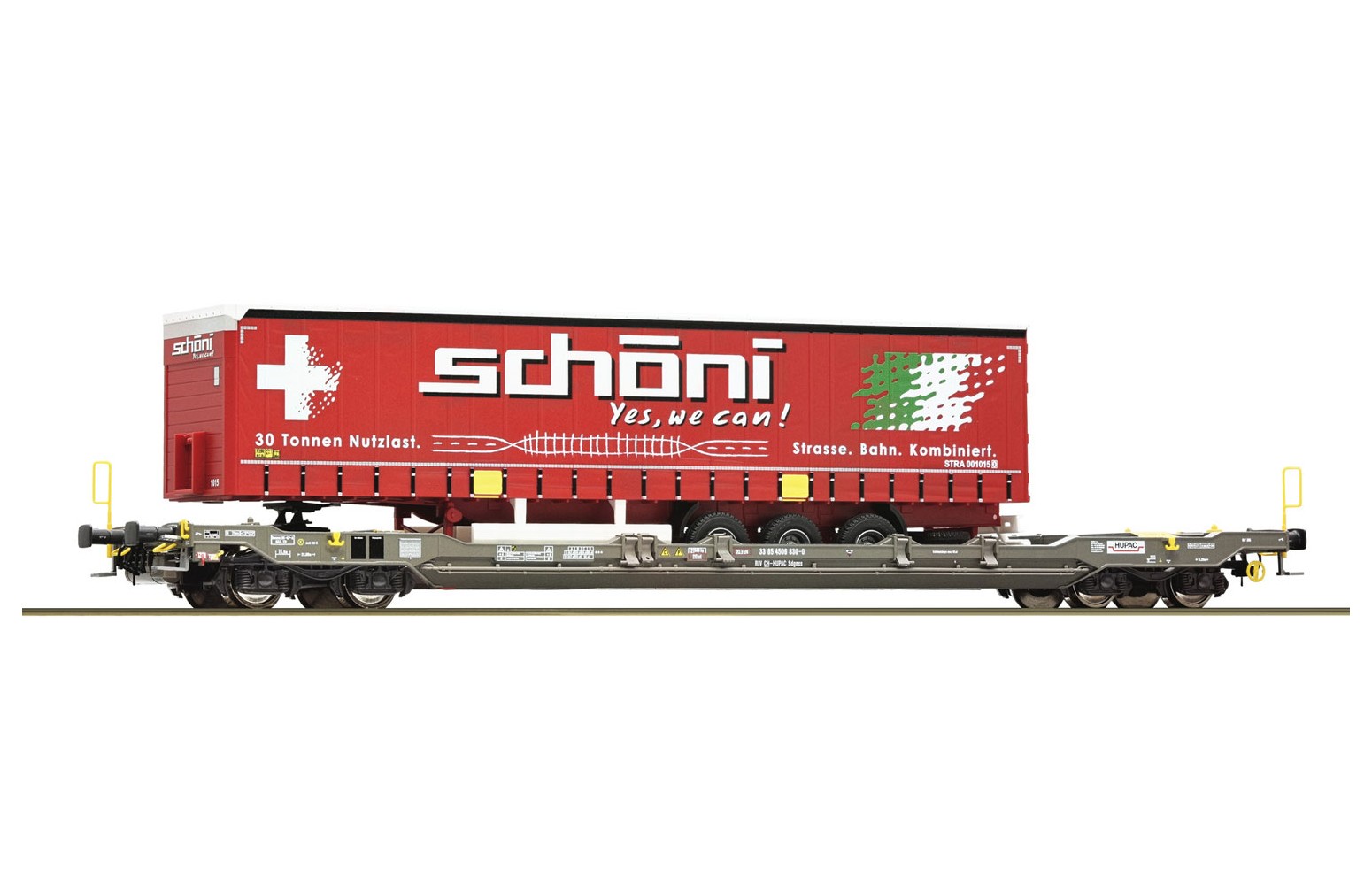 ROCO H0 6600065 - Carro tasca T5, Hupac, semirimorchio Schoni - Ep. VI