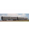 Acme 55334 FS set di due carrozze, di cui una Bz 38.000 e ABz 67.500, grigio ardesia, ep.IV