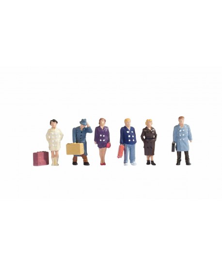NOCH H0 15219 - viaggiatori con bagagli (6 personaggi)