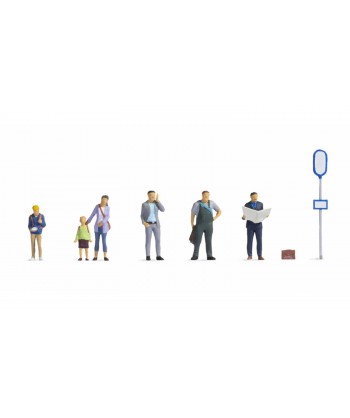 NOCH H0 15246 - Persone alla fermata dell'autobus (6 personaggi)