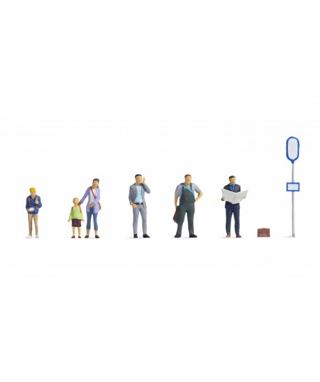 NOCH H0 15246 - Persone alla fermata dell'autobus (6 personaggi)