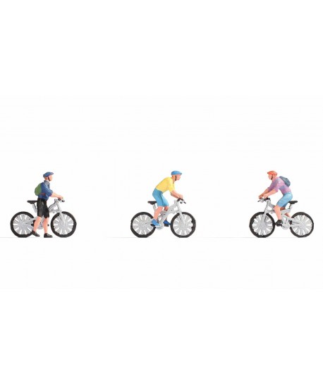 NOCH H0 15899 - Mountainbikers (3 personaggi con bici)