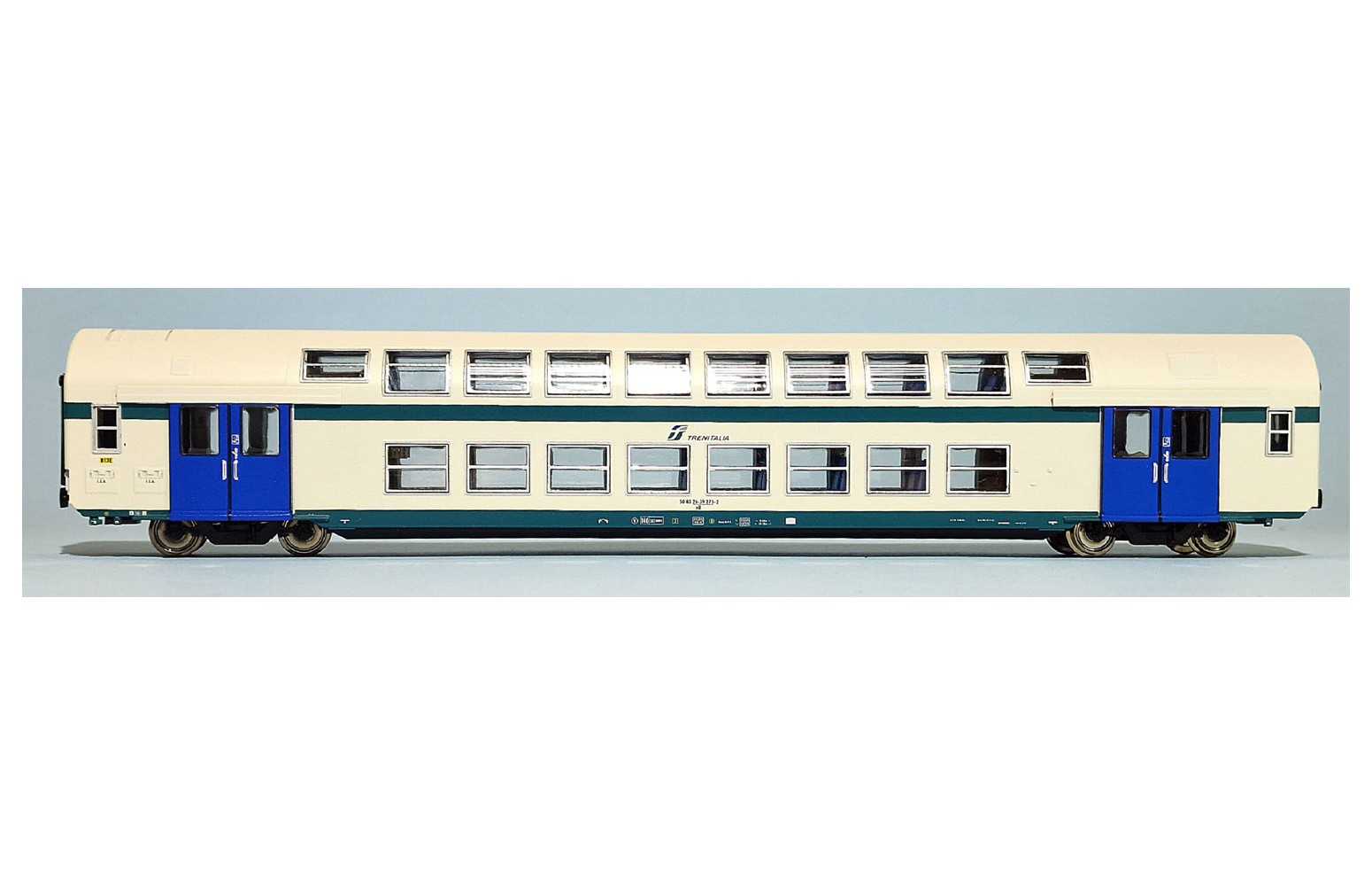 VITRAINS H0 3431 - Carrozza 2 piani "Casaralta" 2a cl. livrea XMPR, con illuminazione, FS Ep. V