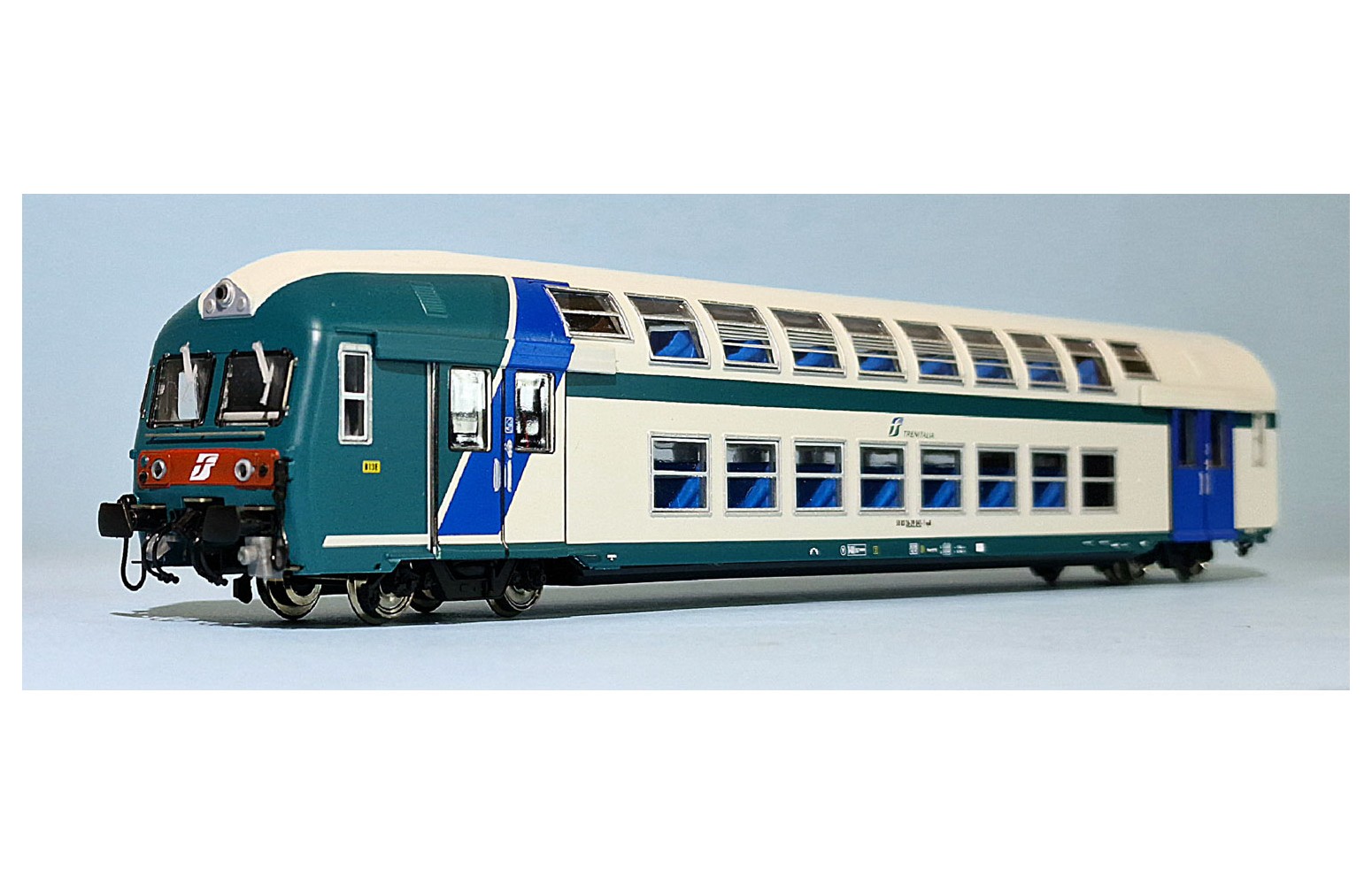 VITRAINS H0 3436 - Carrozza Pilota 2 piani "Casaralta" 2a cl. livrea XMPR, con illuminazione, FS Ep. V