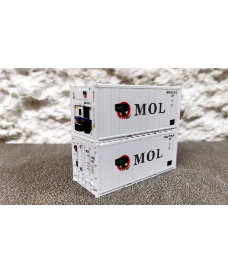 IRATA PI12307 - Set 2 Container Da 20" Frigo "MOL" - 1:87