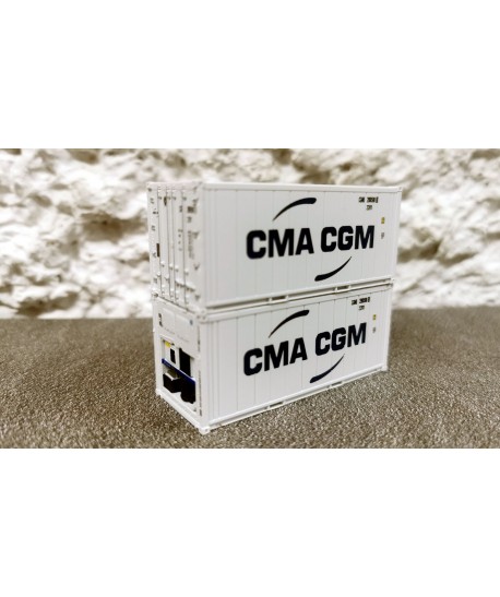 PIRATA PI12314 - Set 2 Container Da 20" Frigo "CMA CGM" - 1:87