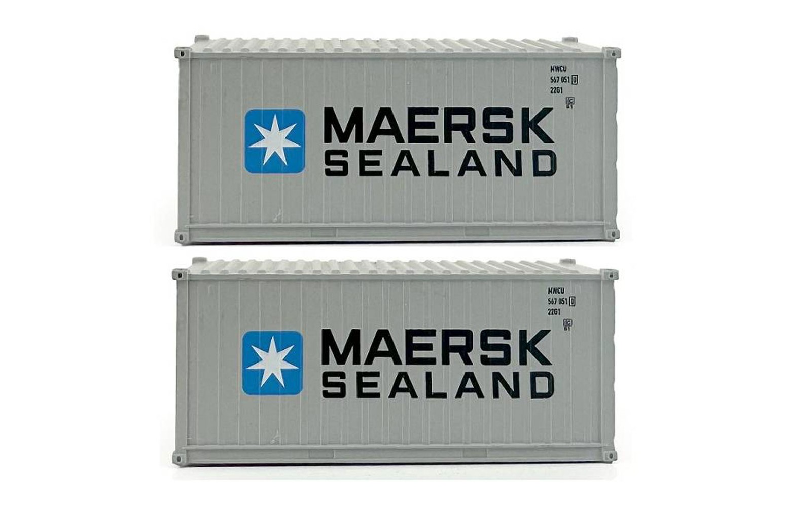 PIRATA PI12500 - Set 2 Container Da 20"  "Maersk Sealand" - 1:87