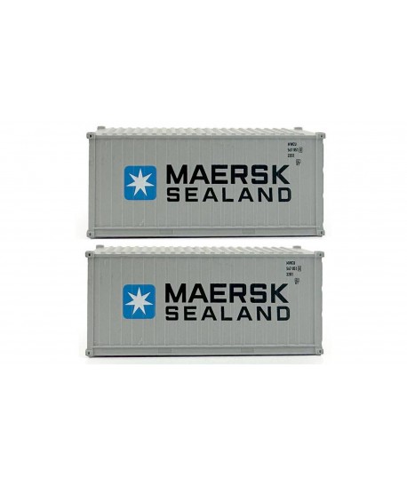 PIRATA PI12500 - Set 2 Container Da 20"  "Maersk Sealand" - 1:87