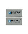 PIRATA PI12500 - Set 2 Container Da 20"  "Maersk Sealand" - 1:87
