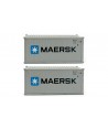 PIRATA PI12501 - Set 2 Container Da 20" "Maersk" - 1:87