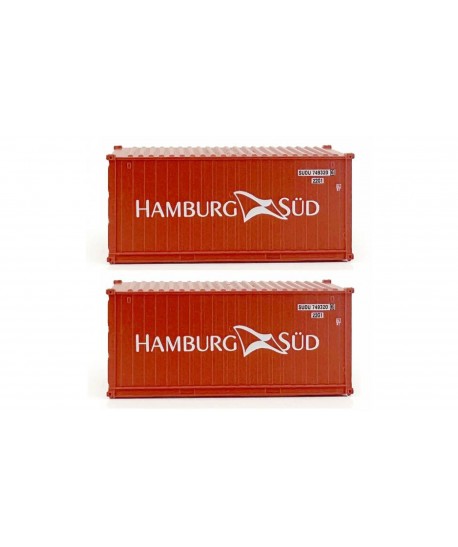 PIRATA PI12508 - Set 2 Container Da 20" "Hamburg Sud" - 1:87