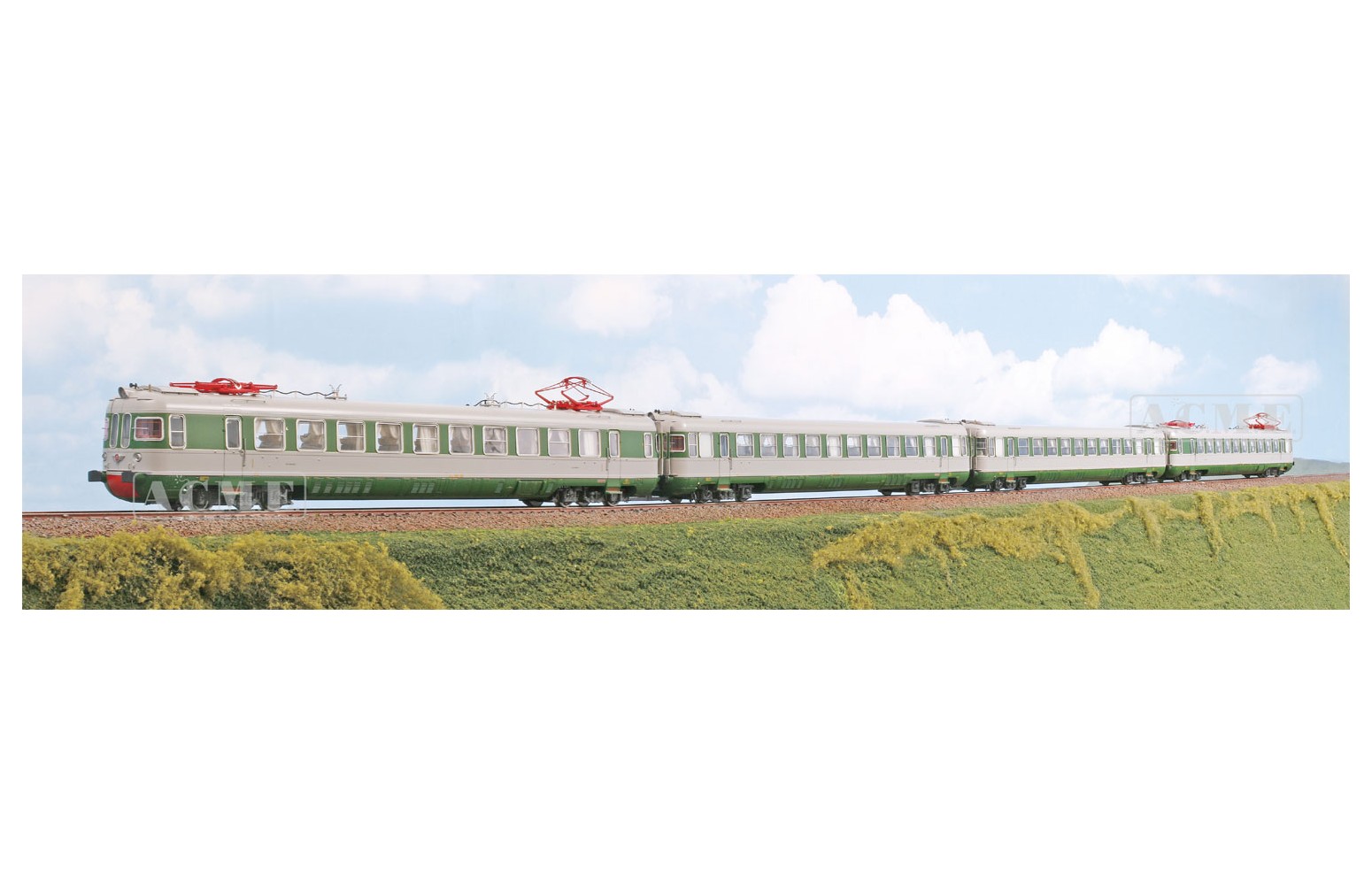 ACME H0 79035 Set di 4 pezzi RAPIDO D'ITALIA con ALe 601 e rimorchi Le 700 / Le780 - FS ep. IV  *SOUND*