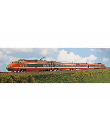 REE Modeles H0 - TGV-001 SNCF elettrotreno alta velocità TGV set  5 pezzi con carrozza ristorante, ep.IV