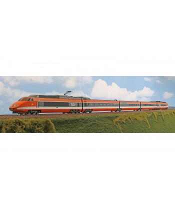 REE Modeles H0 - TGV-001-S, SNCF elettrotreno alta velocità TGV set 5 pezzi con carrozza ristorante, ep.IV *SOUND*