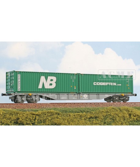 Acme 40425 intermodale Tipo Sgnss Ermewa da 60 piedi caricato con bulk container Ep. VI