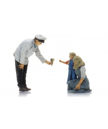 ARTITEC 5870101 - Gelataio con mamma e bambino, resina H0-1:87