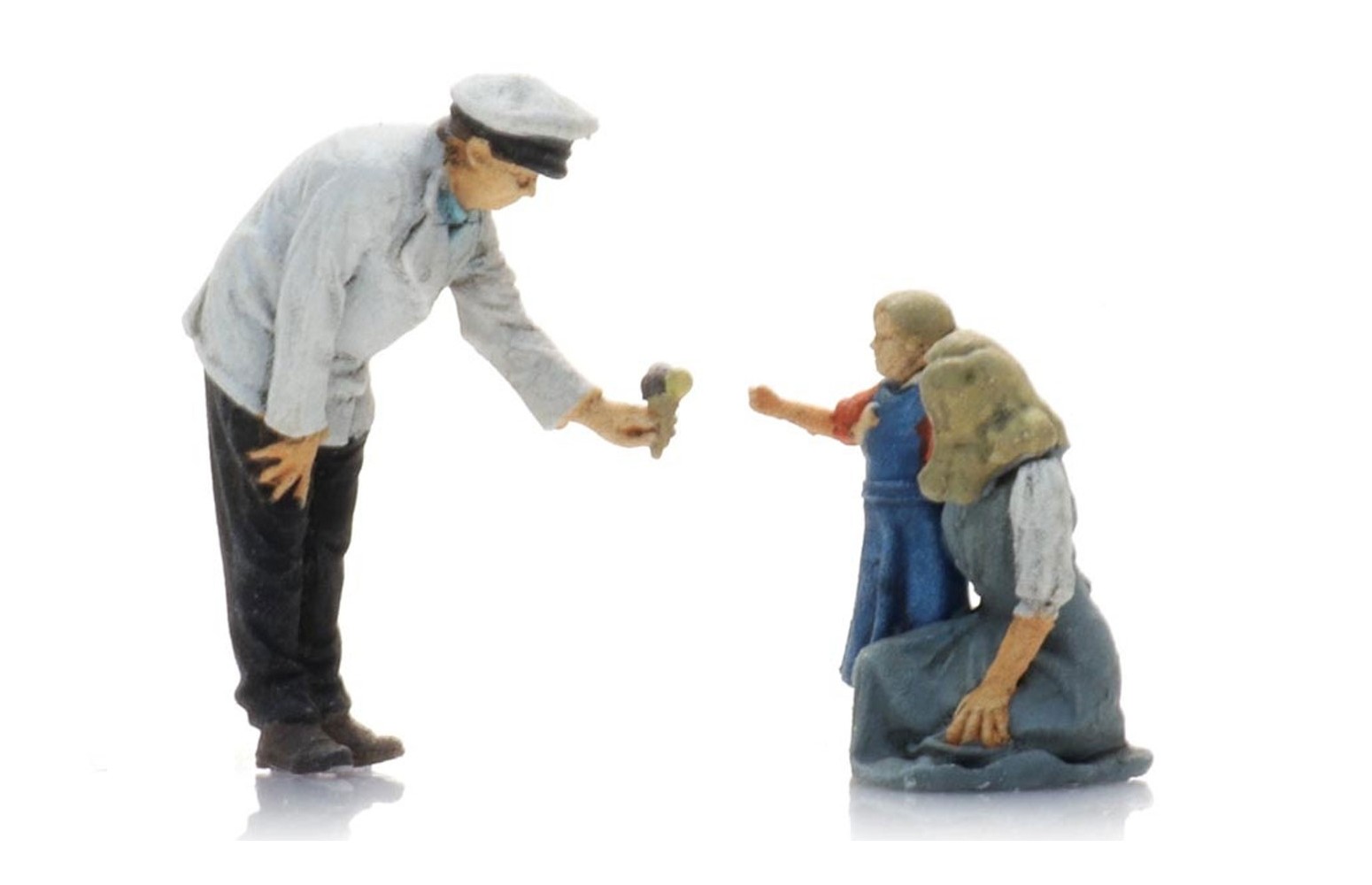 ARTITEC 5870101 - Gelataio con mamma e bambino, resina H0-1:87