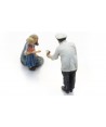 ARTITEC 5870101 - Gelataio con mamma e bambino, resina H0-1:87