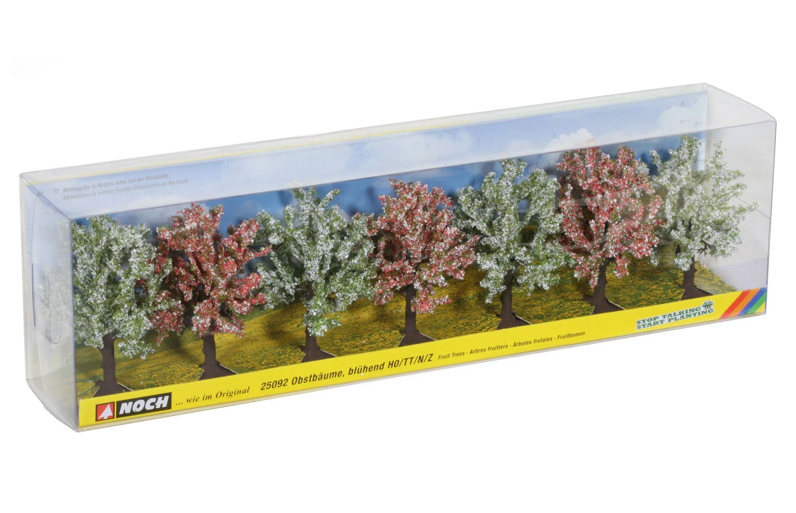 NOCH H0 25092 – set 7 alberi da frutto, fioriti (8cm)