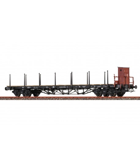 BRAWA H0 50653 Carro pianale a carrelli tipo SSlu 65 della DR, ep. III