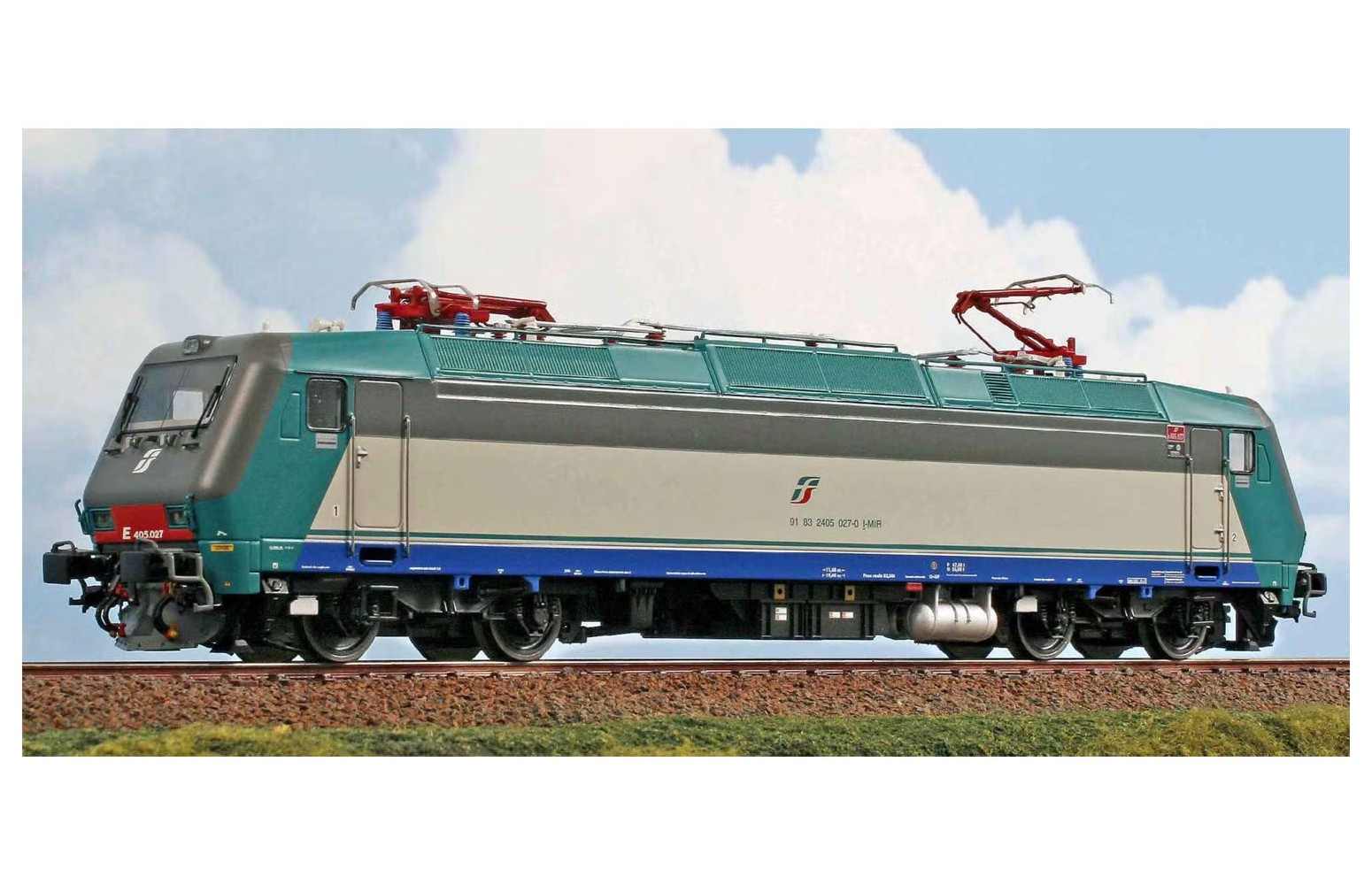 ACME H0 60174 Locomotiva FS E.405.027 livrea di origine con logo attuale, ep.VI *Non motorizzata*
