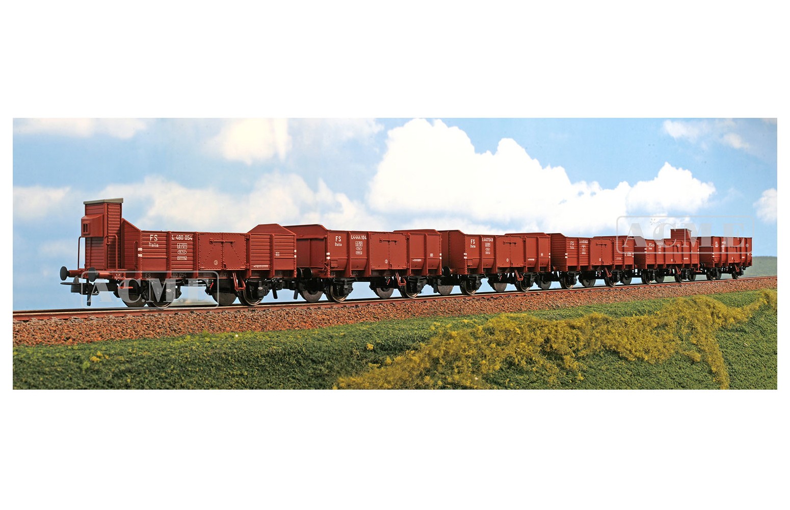 ACME H0 45186 - Set 6 carri merci aperti tipo L - FS Ep. III