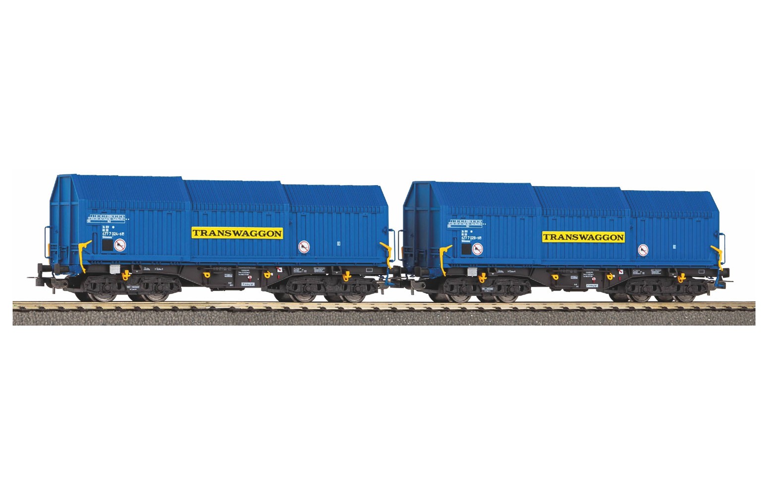PIKO H0 58296 - Set 2 Carri Telescopici "TRANSWAGGON" Ep. V