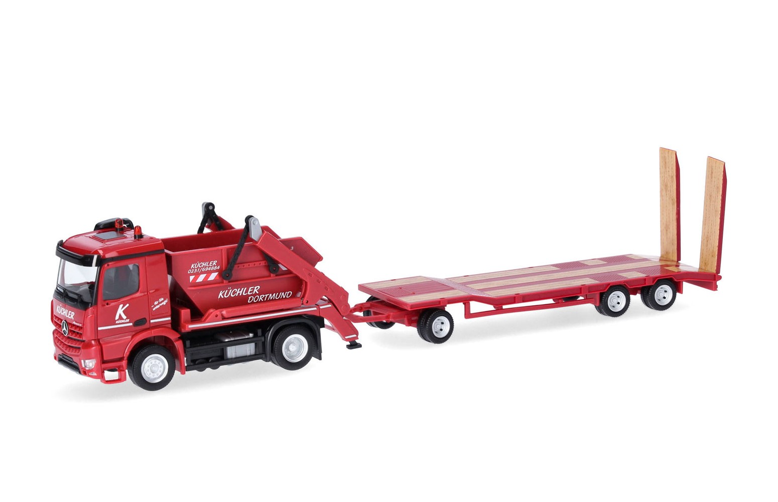HERPA 318396 Mercedes Arocs skip loader AK12 rimorchio TU3 "Küchler" - 1:87