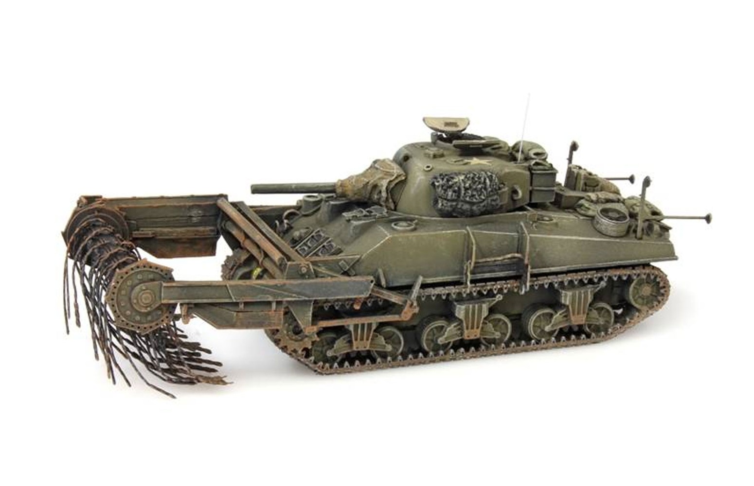 RTITEC 387.117 - UK-US M4A4 Crab, carro antisminamento, resina, H0-1:87