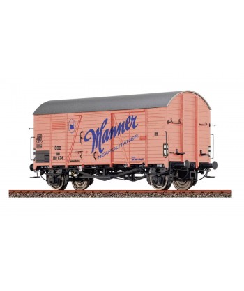 BRAWA H0 50903 Carro chiuso tipo Gms "Manner" OBB Ep. III