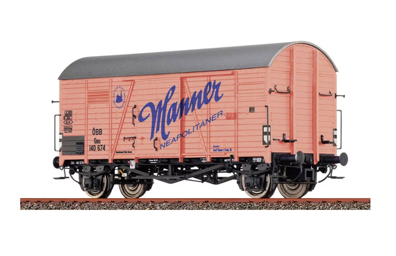 BRAWA H0 50903 Carro chiuso tipo Gms "Manner" OBB Ep. III
