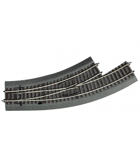 ROCO H0 42560 Deviatore curvo sinistro BWl2/3 RocoLine con massicciata