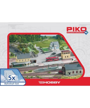 PIKO H0 61923 – Set edifici Stazione – 5 costruzioni in Kit
