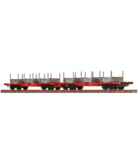 BRAWA H0 50665 - Carro pianale a carrelli Sggrrs ÖBB Ep. VI