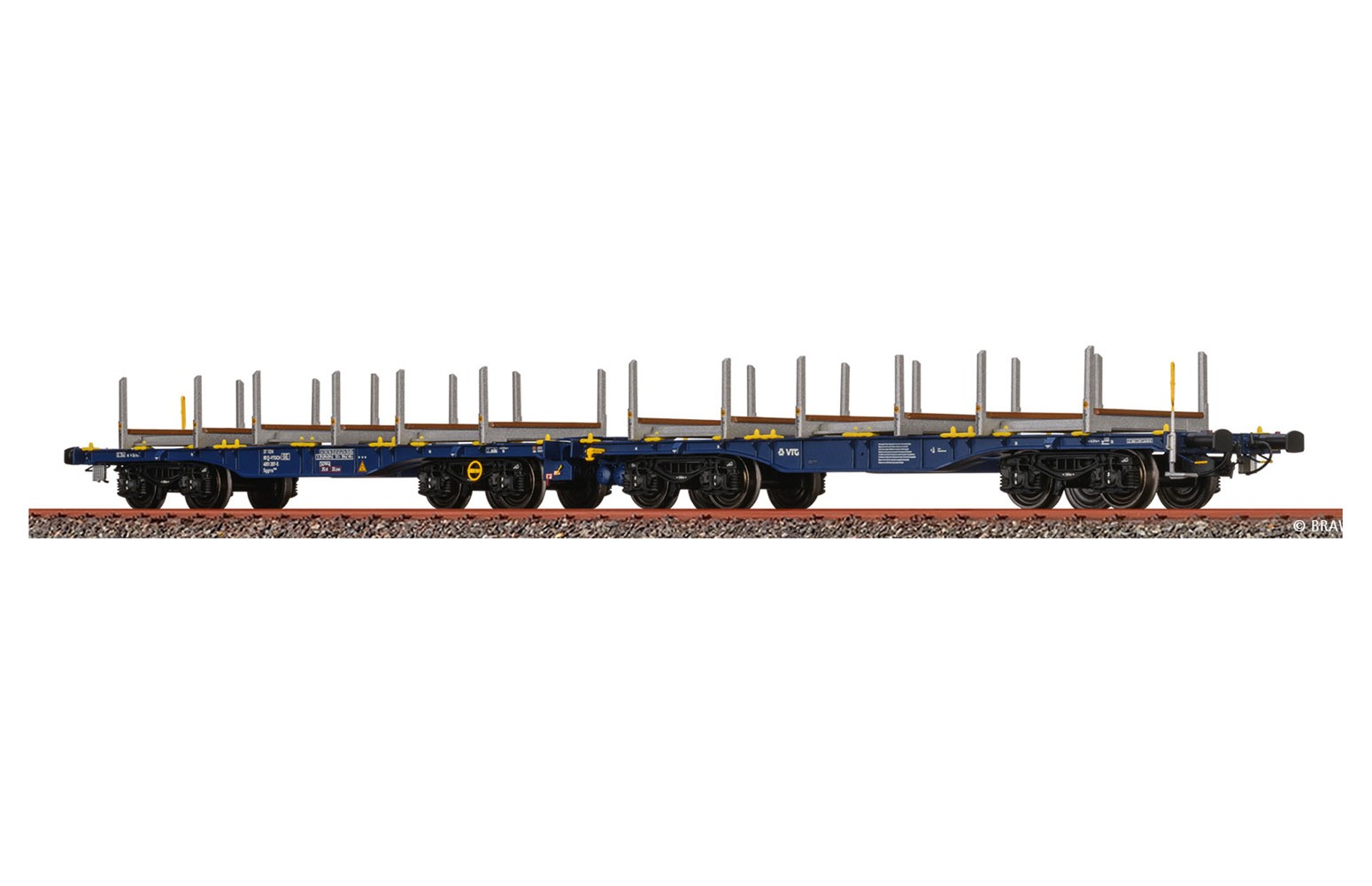 BRAWA H0 50666 - Carro pianale Bogie Sggrrs VTG - Ep. VI