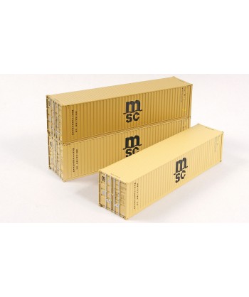 ACME H0 95053 Set con un container da 40ft e due 40ft HC ''MSC'', di cui uno nella vecchia livrea