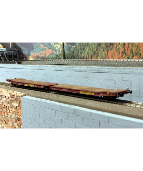 NME H0 532492 carro pianale ribassato TRANSWAGGON Laaps con luci di coda FS Ep. IV