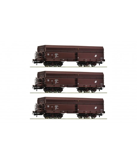 ROCO H0 6600071 Set 3 pezzi: carro tramoggia autoscaricante, ÖBB Ep. IV-V